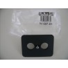 Placa central negra Niko para caja de conexiones 2x cable coaxial o altavoz