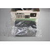 Placa central negra Niko para caja de conexiones 1x cable coaxial o altavoz