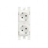 BASE ENCHUFE SCHUKO DOBLE BLANCO NIESSEN