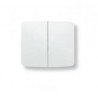 Tecla doble interruptor-conmutador blanco alpino 8211 BA
