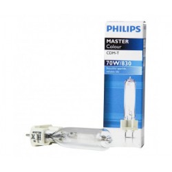 LAMPARA DE DESCARGA Philips MASTERColour CDM-T 70W 830 G12 | Luz Cálida