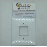 PLACA RECTANGULAR PARA 1 ELEMENTO BLANCO