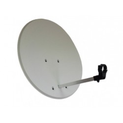 Antena parabólica offset 60 cm de acero en color blanco Televes