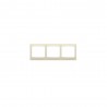 PLACA 3 ELEMENTOS HORIZONTAL STANDARD BEIGE CON EMBELLECEDOR