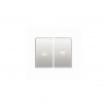 JUEGO TECLA DOBLE PULSADOR PERSIANA BLANCO SATÍN 22765-BS