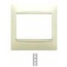 PLACA DE 3 ELEMENTOS VERTICAL STANDAR 21303 BJC CORAL BLANCO
