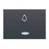 TECLA PULSADOR LUZ CON DIFUSOR O LUMINOSO GRIS LAVA BJC CORAL 21717 GLL