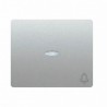 TECLA ALUMINIO MERCURIO PARA PULSADOR CON SIMBOLO CAMPANA Y DIFUSOR IRIS BJC 18716-MAL