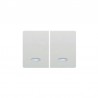 Tecla doble pulsador luminoso BLANCO BJC Coral 21709-L