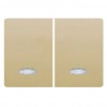 JUEGO DE 2 TECLAS PARA DOBLE INTERRUPTOR , CONMUTADOR O PULSADOR BJC CORAL DORADO PERLADO 21709-DPL