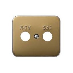 Placa para tomas inductivas de R-TV+SAT bronce Simon 75 75097-36