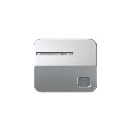 Tecla individual con visor y grabado luz para pulsador aluminio Simon 75 75016-33