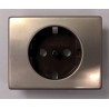 TAPA ENCHUFE 2P + TT BRONCE CLARO METAL BERKER ARSYS 22817