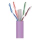 Cable UTP de categoría 6 Cu LSFH en color violeta en bobina de 305m 212310 de Televes
