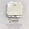 PULSADOR CON LUMINOSO Y SÍMBOLO DE CAMPANA BLANCO SINTRA S/G 237/6LCF RF.585780 10A 250V