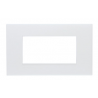 PLACA COLOR BLANCO CLARO PARA 4 ELEMENTOS ESTRECHOS O 2 ANCHOS BTICINO LIGHT N4804LB
