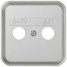 PLACA TOMA R-TV SAT ALUMINIO