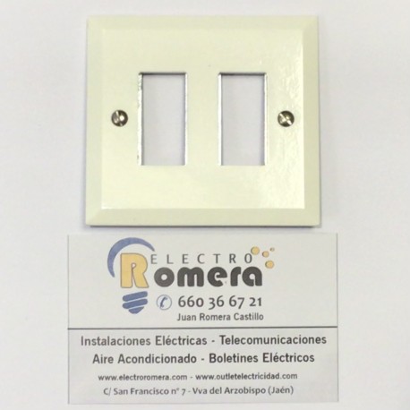 TAPA / PLACA 2 ELEMENTOS 422 BLANCO
