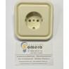 TAPA PARA BASE ENCHUFE TOMA TIERRA LATERAL MONOBLOCK SERIE IBIZA BLANCO