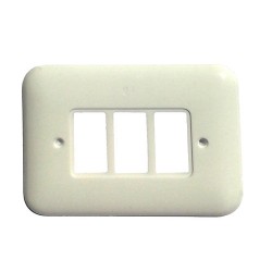 placa rectangular blanca plastimetal 3 elementos BLANCA 153