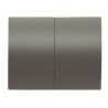Tecla doble interruptor Niessen 8411 ap acero perla olas