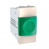 Unica - flat indicator lamp - 220 VAC - 1 m - green - ivory