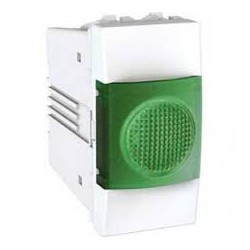 Unica - flat indicator lamp - 220 VAC - 1 m - green - ivory U3.775.18V