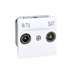 Unica - R-TV/SAT socket - intermediate socket - white U3.456.18