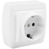 Base fija 2P+T, 16A 250V~. Dimensiones 74x72x42 MUR60U