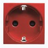 Base de enchufe 2P+T lateral Schuko STYLO rojo 2288 RJ NIESSEN