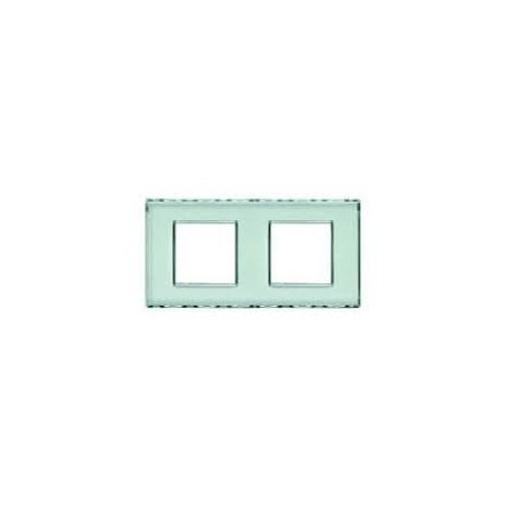 MARCO 2 ELEMENTOS BTICINO LIGHT AGUA MARINA N4802/2KR