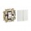 DOBLE INTERRUPTOR 10A 250 V CON TECLA EN BLANCO 