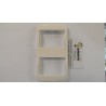 PLACA 2 ELEMENTOS VERTICAL SERIE SIGNO BLANCO