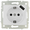 Base bipolar con T/T lateral 16A 250V. Con USB. SOLERA EUROPA ERP60USB