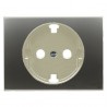TAPA BASE ENCHUFE 2P+T LATERAL OLAS ACERO PERLA 8488 AP