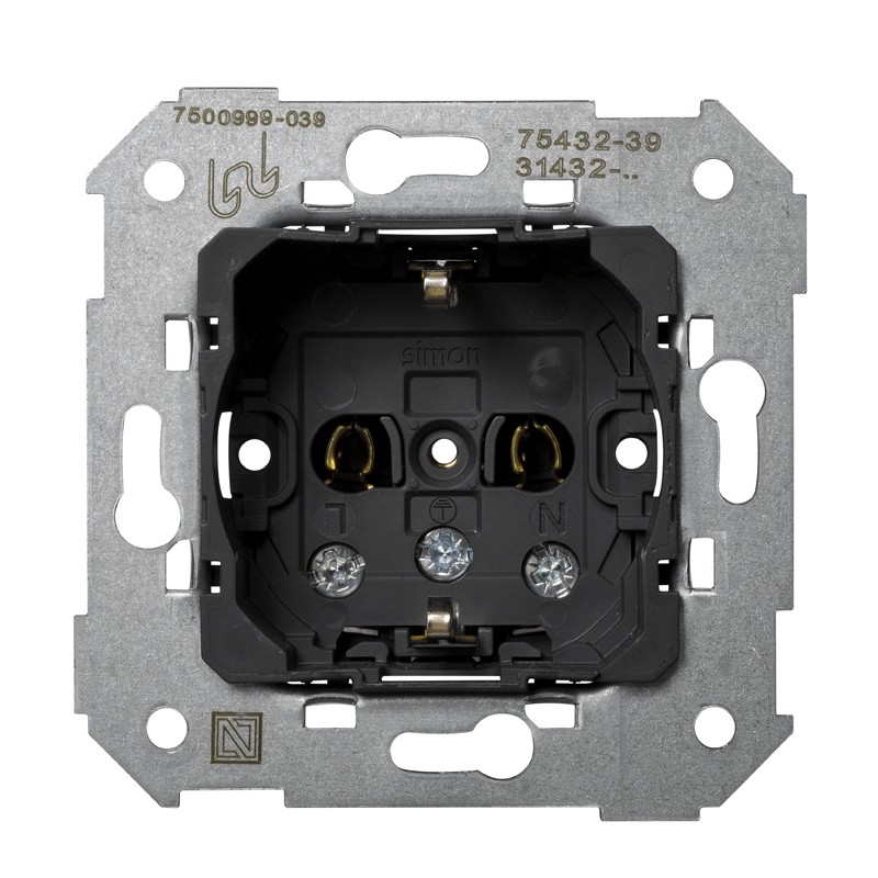 Base bipolar schuko + TT lateral simon 75432-39 MODELO NUEVO