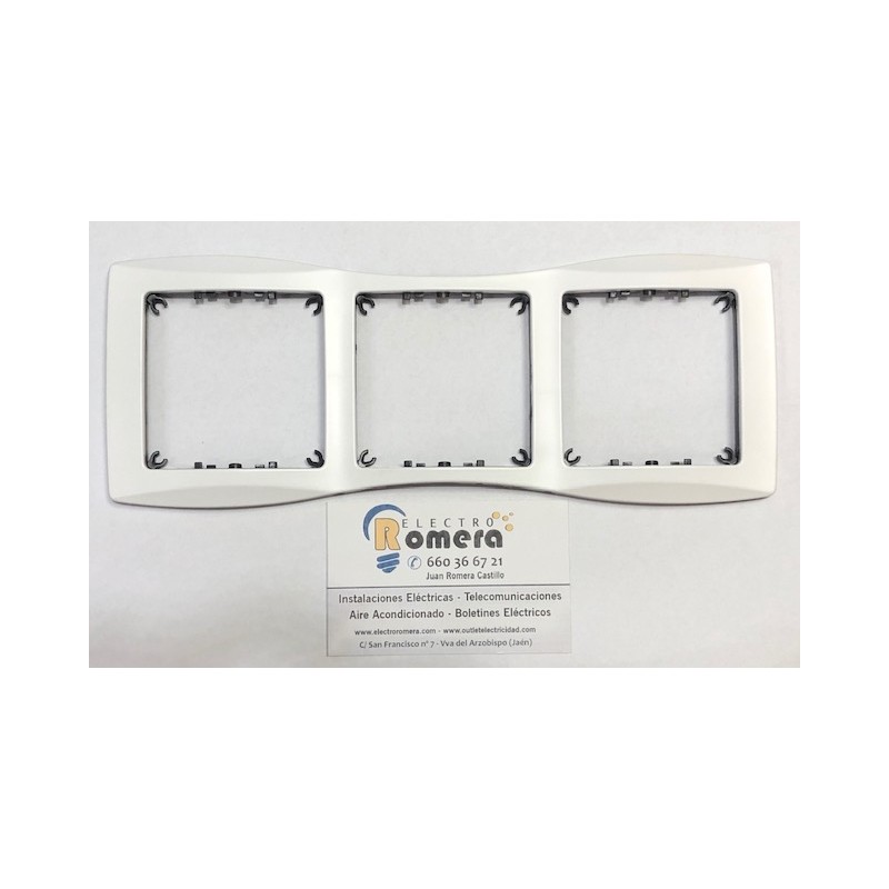 MARCO 3 ELEMENTOS VERTICAL BLANCO POLAR