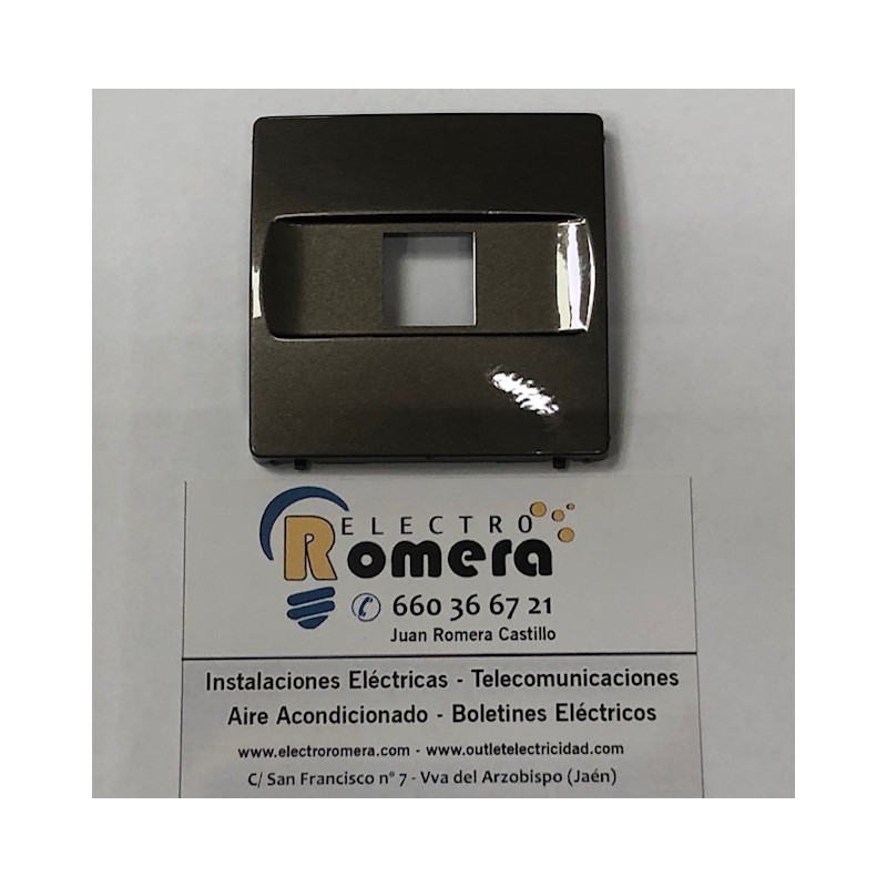 TAPA TOMA TELEFONO RJ45 BRONCE