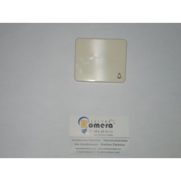 PULSADOR CON TECLA SIMBOLO CAMPANA MARFIL 1 PULSADOR CON TECLA SIMBOLO CAMPANA MARFIL