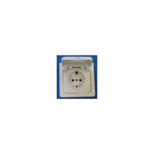 Base enchufe estanco de empotrar con tapa TTL serie Ceese 800 IP44 ,blanco