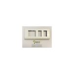 Placa 1 módulo ancho + 2 módulos estrechos EUROPOLI BLANCA 3079N-B