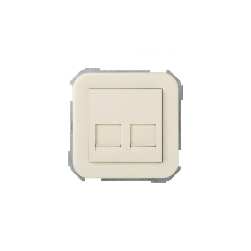 ADAPTADOR 2 CONECTOR RJ AMP MARFIL 75589-31