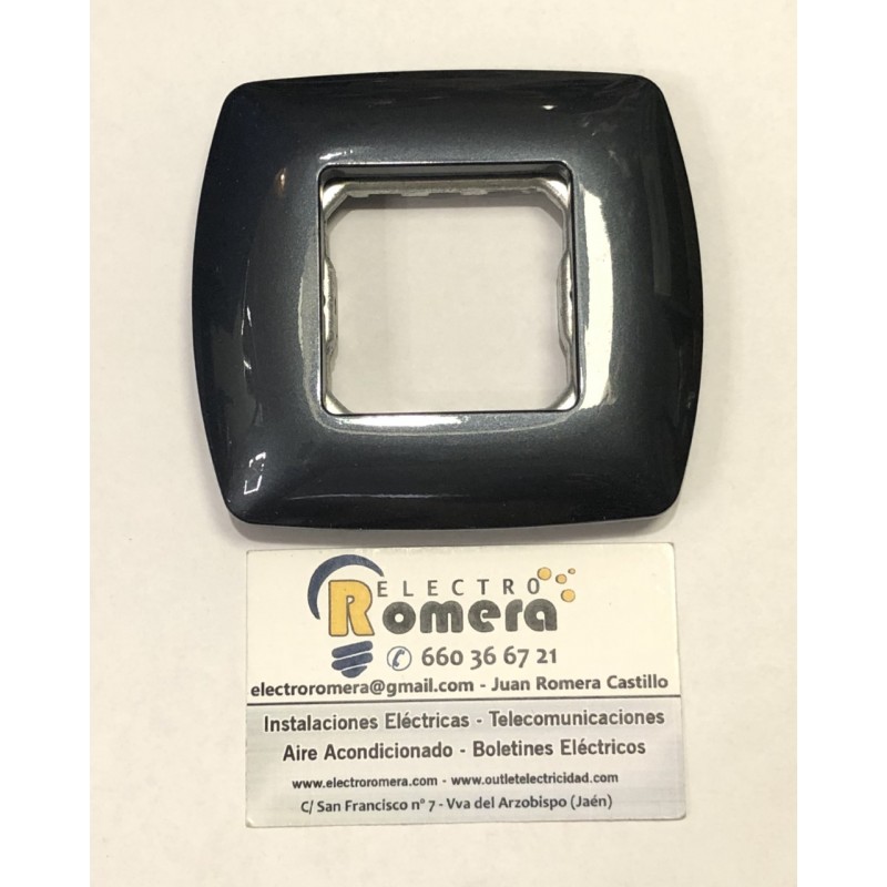 PLACA 2 MECAN. ESTRECHOS CON BASTIDOR ANTRACITA 16211-AN