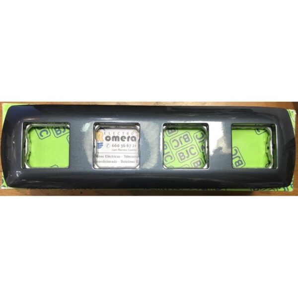 PLACA 4 MECANISMOS CON BASTIDOR ANTRACITA BJC SOL TEIDE 16214-AN 1 PLACA 4 MECANISMOS CON BASTIDOR ANTRACITA BJC SOL TEIDE 16214-AN