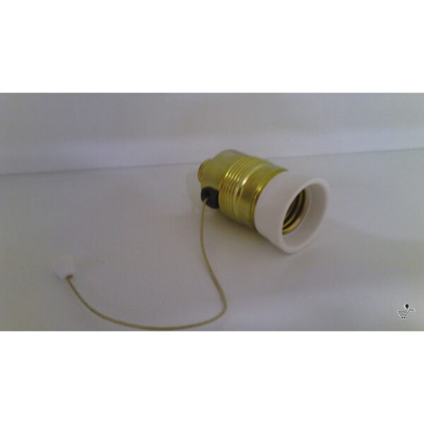 PORTALAMPARAS TIRADOR LATONADO E27 1 PORTALAMPARAS TIRADOR LATONADO E27