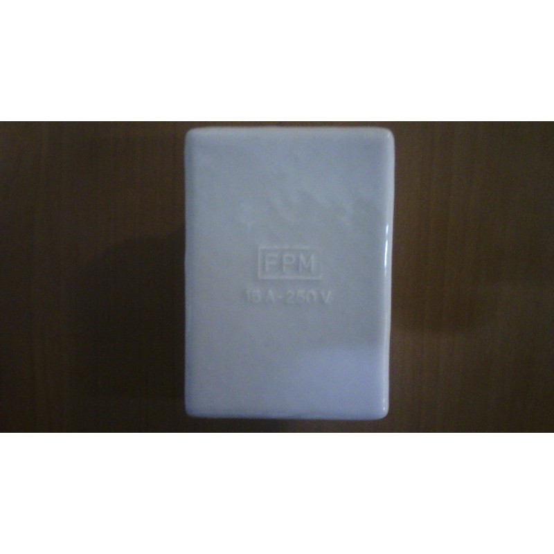 TAPA CORTOCIRCUITO 15A 250V BIPOLAR PORCELANA