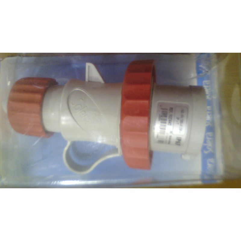 CLAVIJA RECTA ROJA 3P+T 400V 16A-6H IP 67