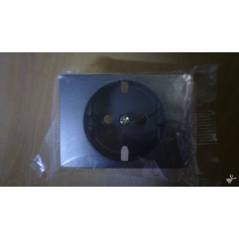 TAPA ENCHUFE II + TT LATERAL GRIS LAVA