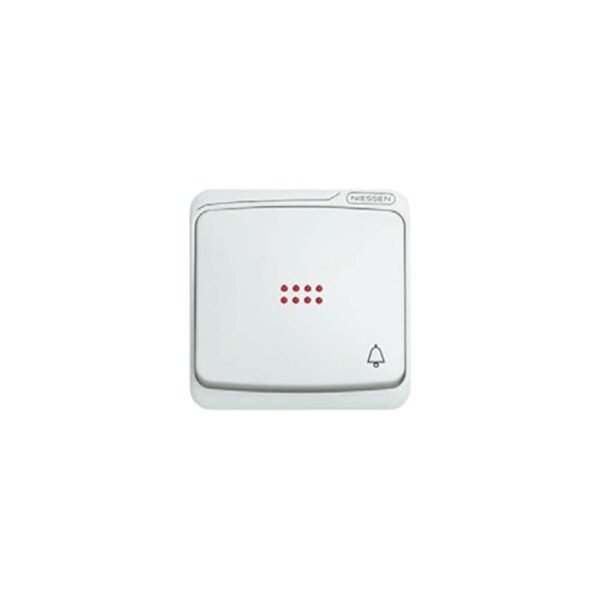 TECLA PULSADOR CON VISOR Y SIMBOLO TIMBRE 8704.3 BA