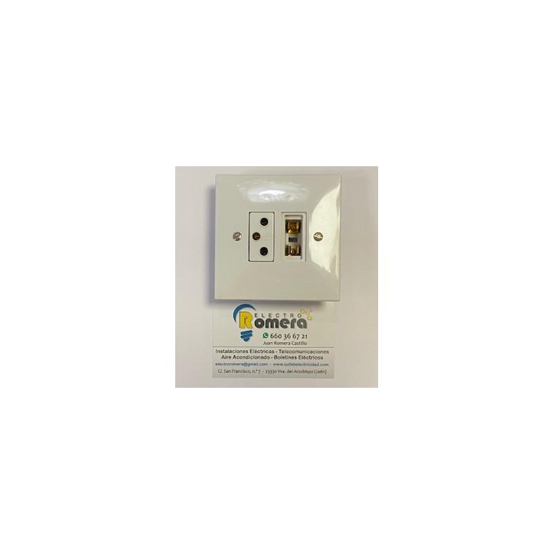 Maco de 2 elementos con Enchufe TT cortacircuitos SIN TAPA